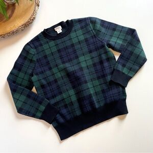 Crewcuts Green/Blue Tartan Holiday Plaid Sweater | 8/9